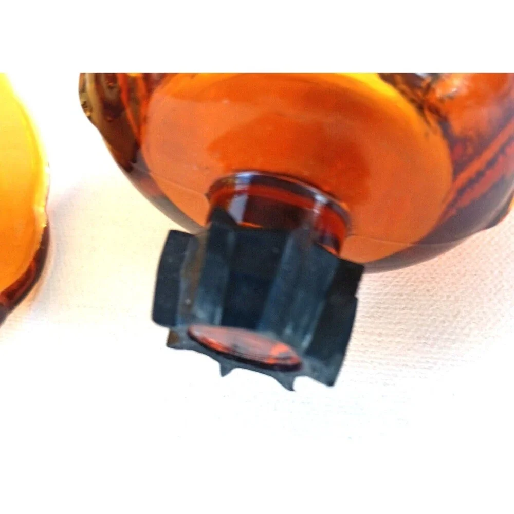 Vtg Harvest Gold Amber Tulip Petal Flower Votive Candle Holder Home Interior